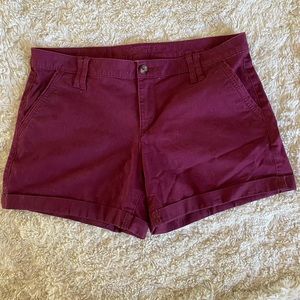 Arizona Jean Co Burgundy Shorts.‎ Size 15.